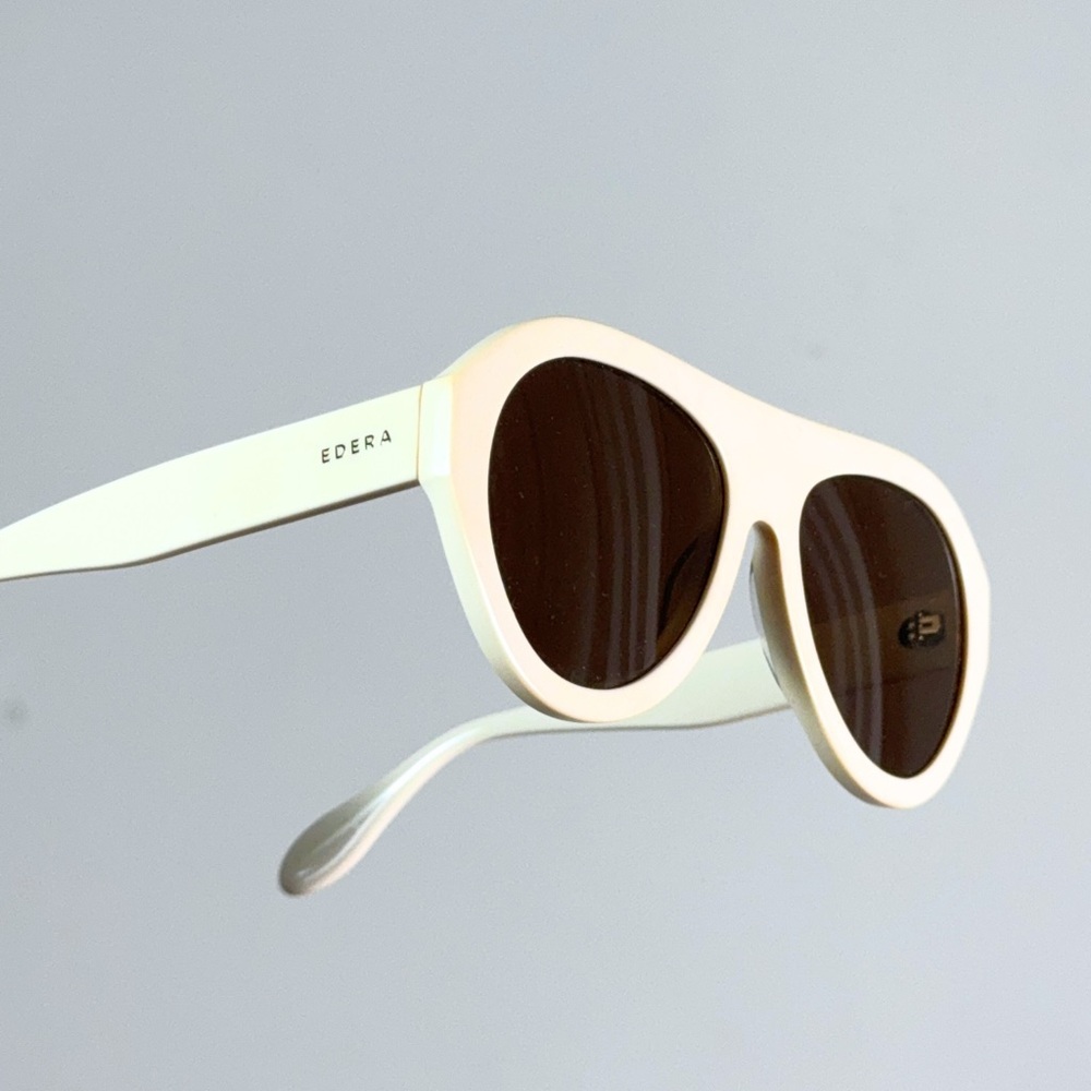 White Women’s Sunglasses with Dark Lenses